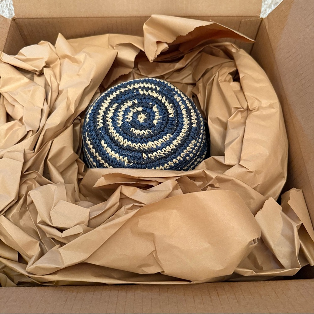 New Anthropologie San Diego Co. Spacedye Bucket Hat Blue cream SummerBeach Pool - Picture 6 of 9